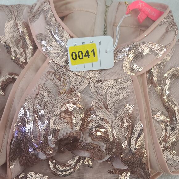 Xtaren women's rose gold sequin halter top dress Size small Cocktail party - Picture 13 of 13